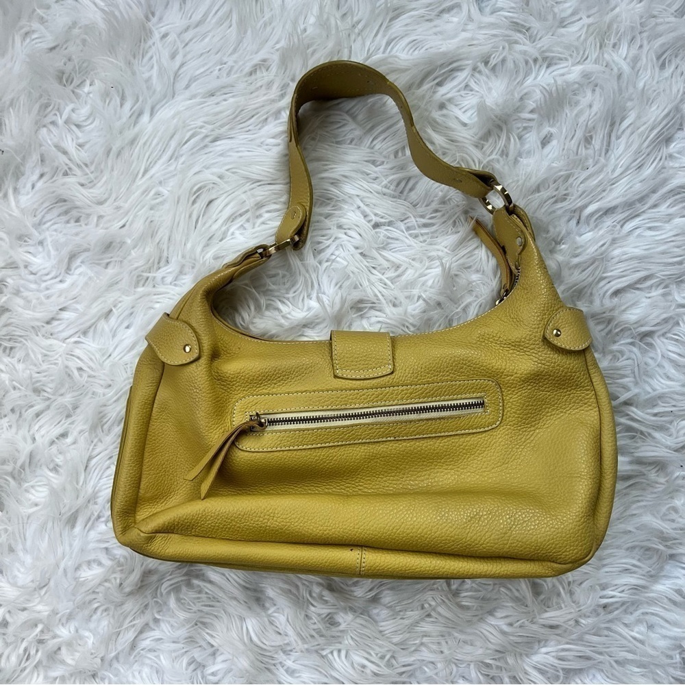 Tracy Zych New York Yellow Pebbled Leather Shoulder Bag 💛💛 Y2K Vintage - Picture 2 of 10